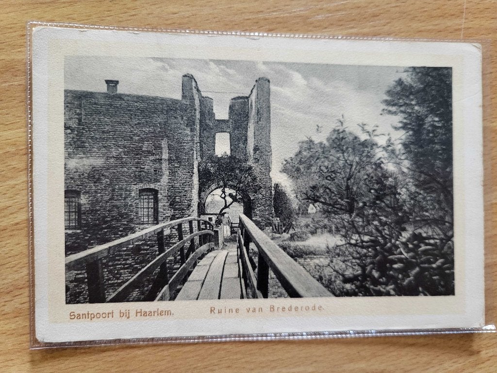 ansicht SANTPOORT Ruine van Brederode, Ophalen of Verzenden, Voor 1920, Noord-Holland
