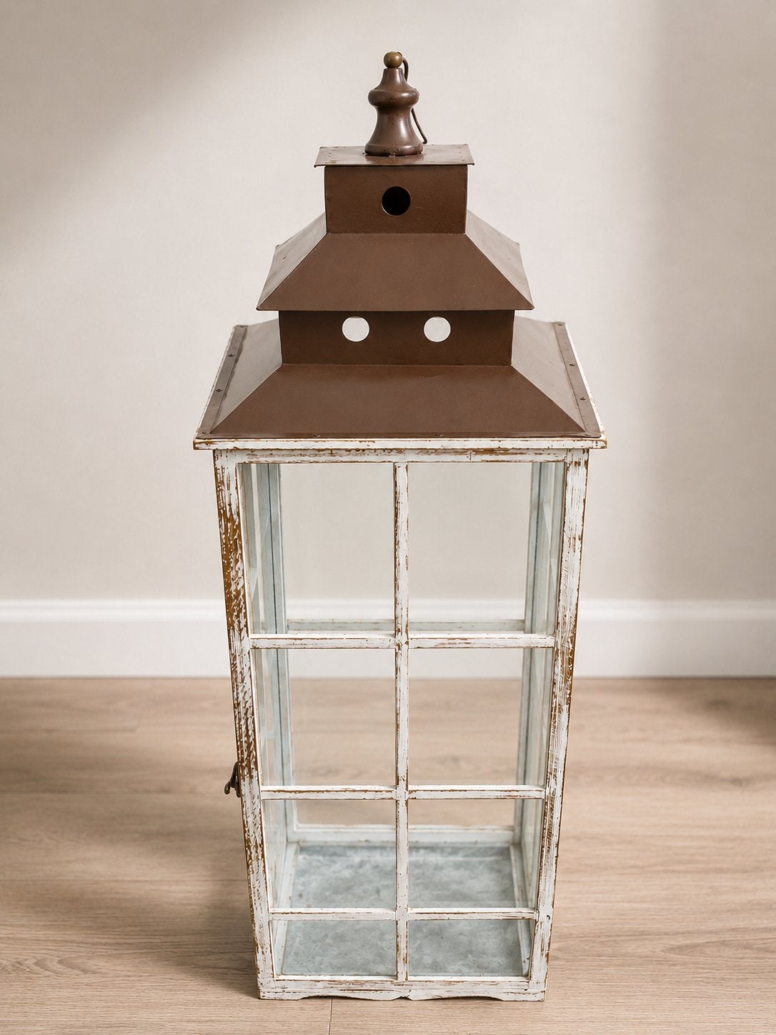 Grote landelijke/vintage ibiza style lantaarn – 126 cm hoog, Huis en Inrichting, Woonaccessoires | Kandelaars en Kaarsen, Ophalen