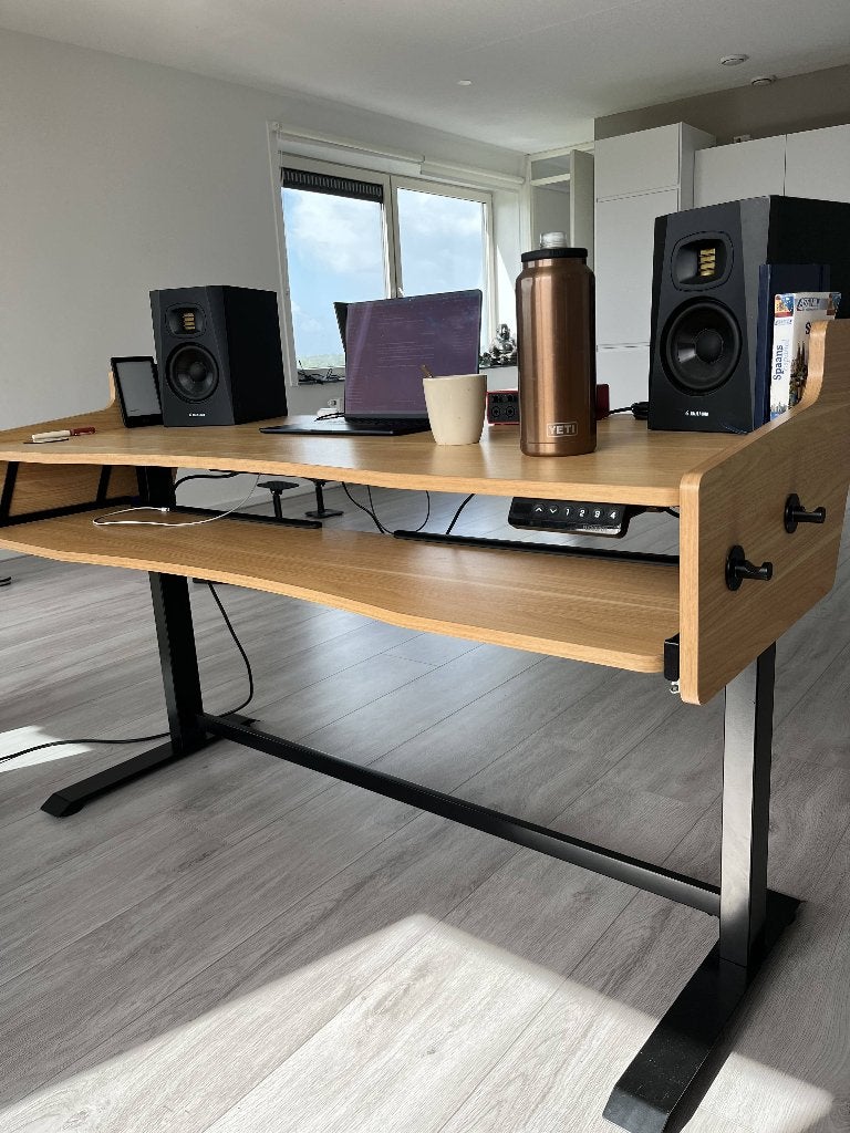 FlexiSpot ESD101 elektrisch studio bureau / producer desk, Ophalen, Zit-sta bureau, Opzetstuk, 150 cm