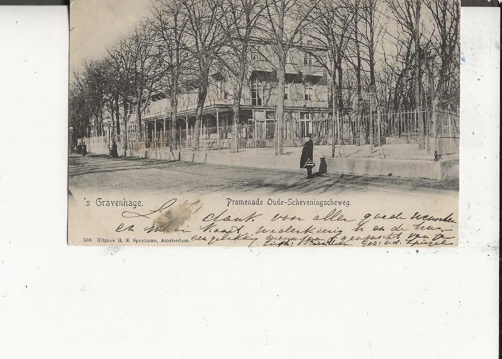 Scheveningen Oude-Scheveningscheweg GR Landsmeer Speelman, Ophalen of Verzenden, Voor 1920, Gelopen, Zuid-Holland