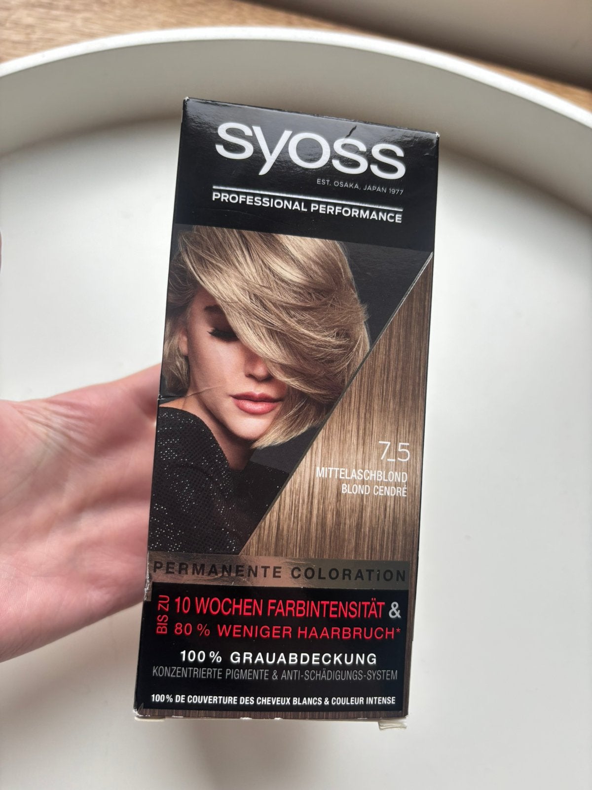 Syoss haarverf blond 7_5 ashy blonde NIEUW, Ophalen of Verzenden, Zo goed als nieuw, Overige typen