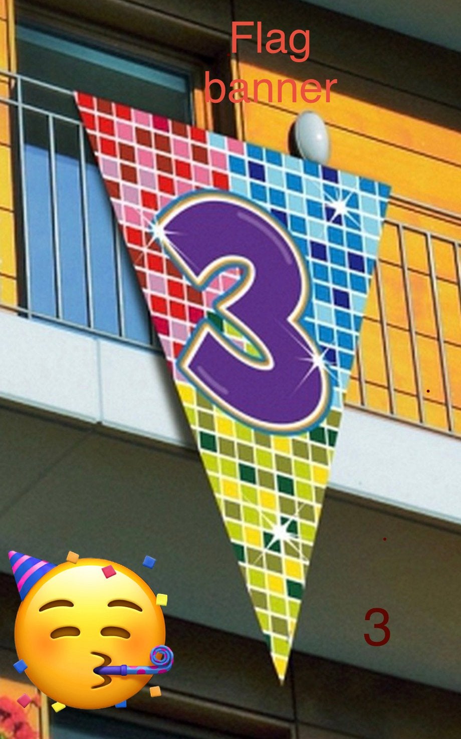 Nieuw *** Feestversiering vlag 3, Ophalen of Verzenden, Nieuw, Versiering
