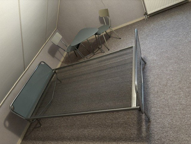 vintage bed met tafel en stoelen, Ophalen, Huis en Inrichting