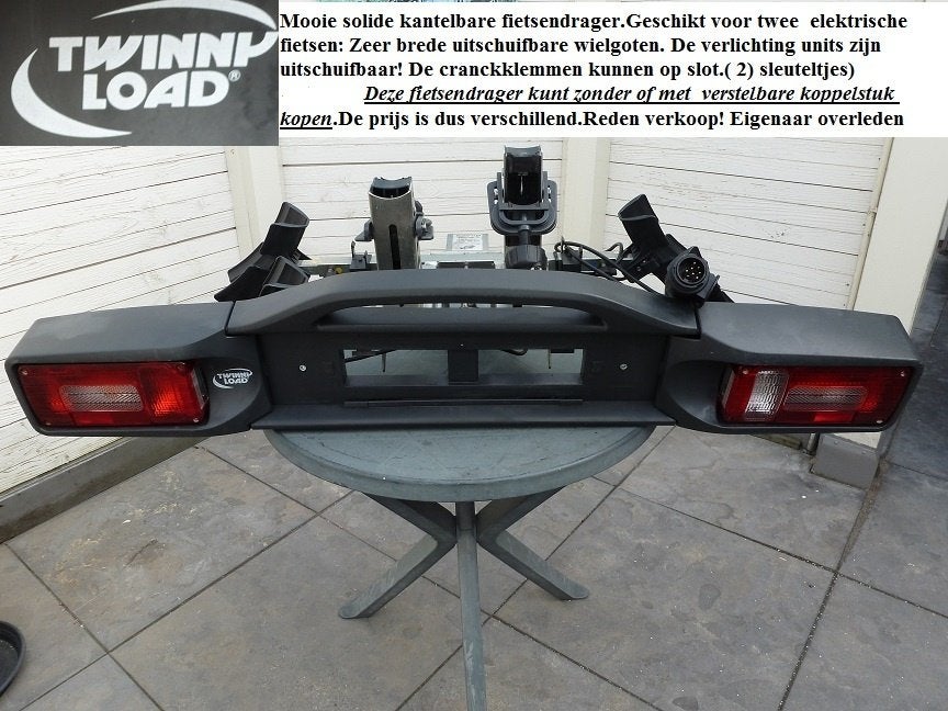 Twinnyload.Kantelbare fietsendrager.Traditional.CK.Elektrisc