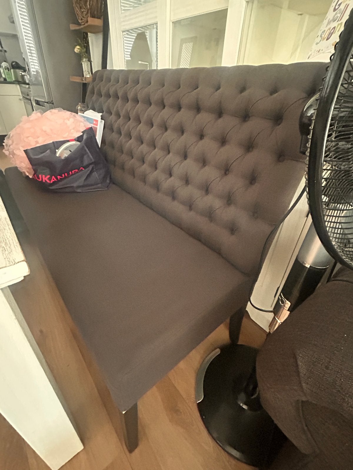 TE KOOP: EEN STIJVOLLE EETBANK!, Ophalen, Gebruikt, 150 tot 200 cm, Driepersoons