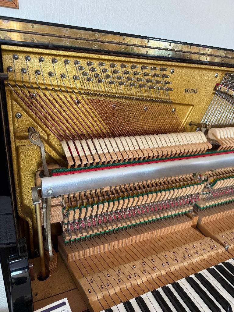 Grotrian Steinweg 122A Zwart Hoogglans Piano, Ophalen, Zwart, Zo goed als nieuw, Piano