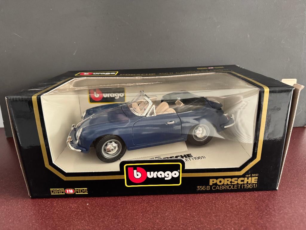 bburago Porsche cabriolet 356B 1961, Ophalen of Verzenden, Nieuw, Auto, Bburago
