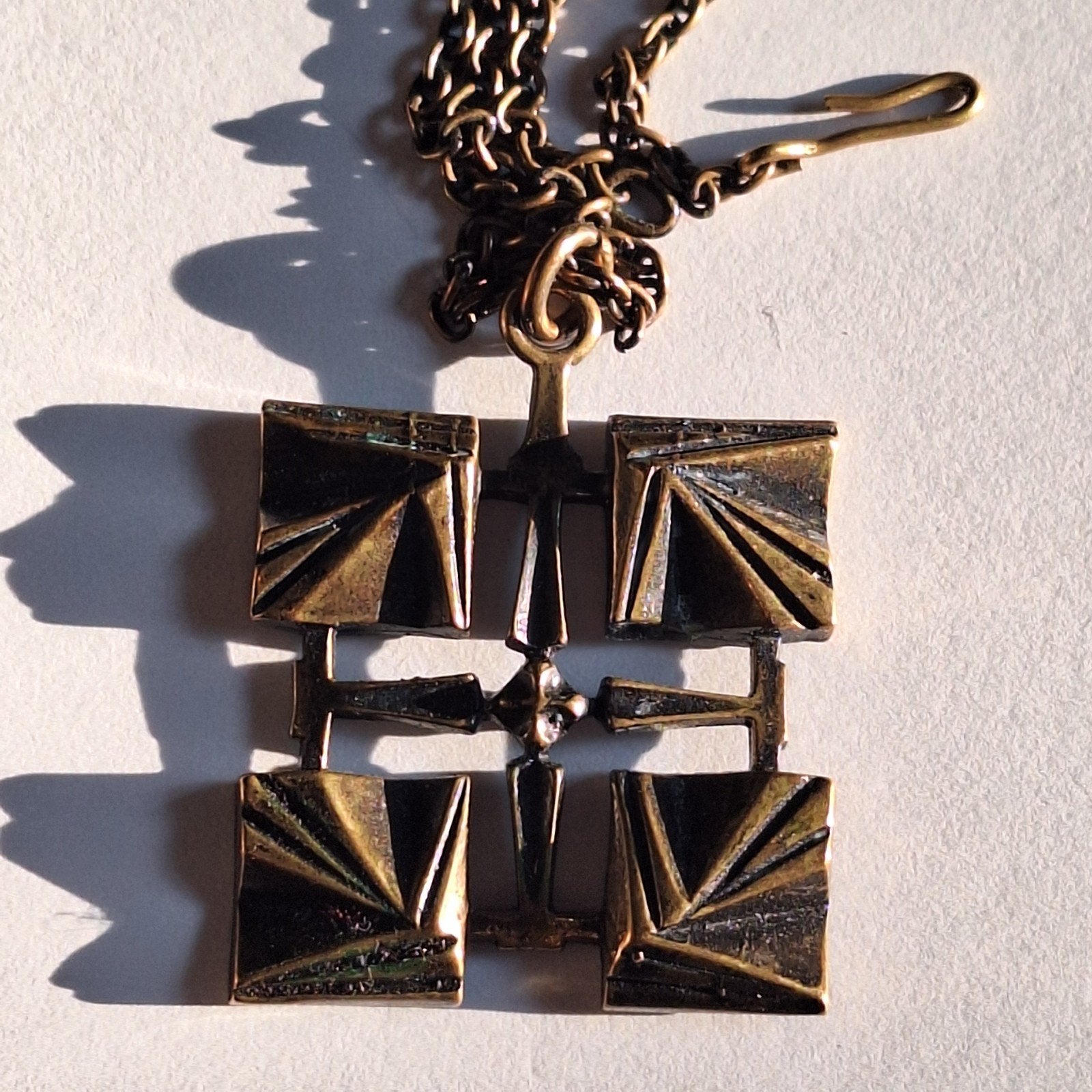 Pentti Sarpaneva bronzen hanger ketting Finland design, Ophalen of Verzenden, Gebruikt, Overige kleuren, Overige materialen