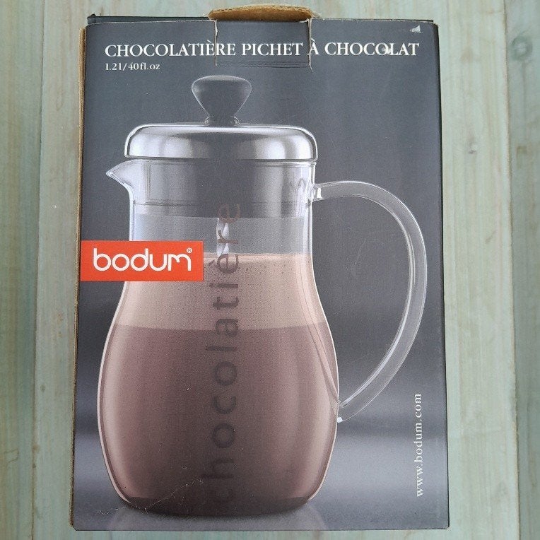 Chocolatière. 1,2 l. Bodum. Glazen Chocolade kan, Overige typen, Ophalen of Verzenden, Gebruikt, Glas