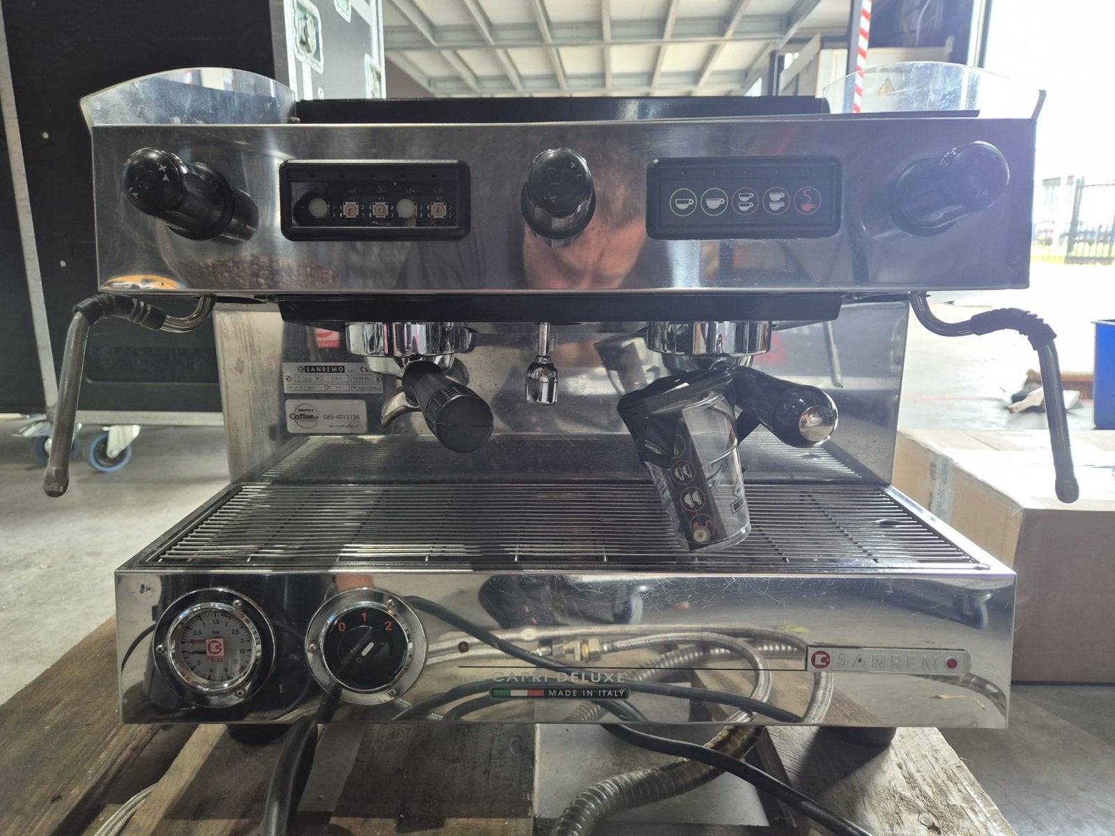 Sanremo Capri Deluxe Espresso Machine - Professioneel, Stoompijpje, Gebruikt, Espresso apparaat, 10 kopjes of meer
