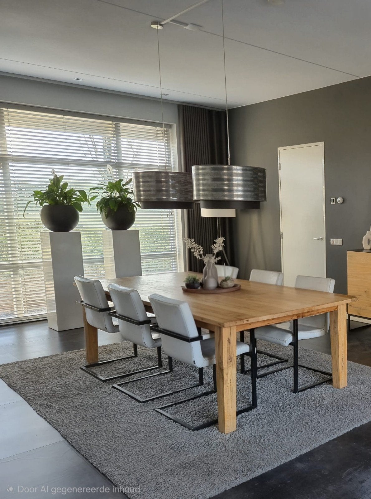 Grote eiken eettafel + 6 stoelen, Ophalen, Gebruikt, 100 tot 150 cm, Eikenhout