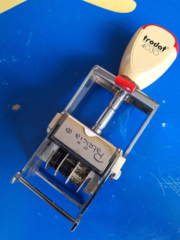Vintage datumstempel, Antiek en Kunst, Ophalen of Verzenden