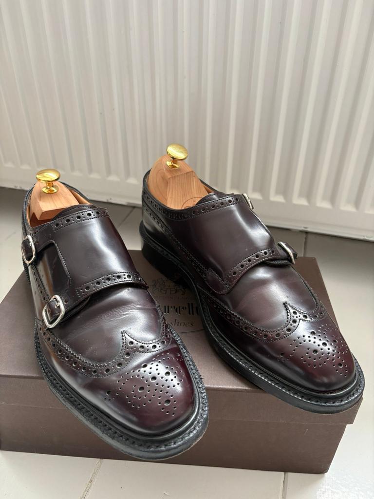 Church's Monkton Burgundy Polished Binder Schoenen, Ophalen of Verzenden, Zo goed als nieuw, Bruin, Gespschoenen