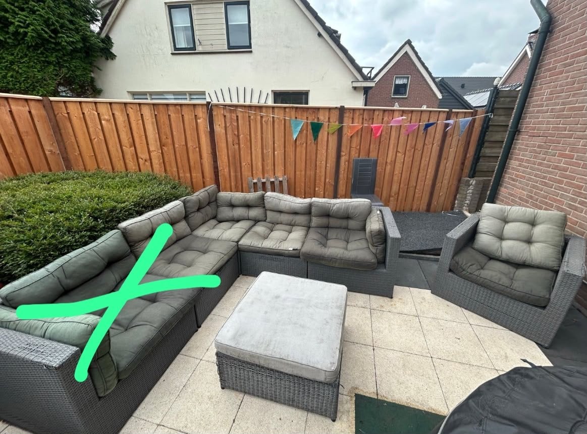 Gratis! Tuinset 5 delen, Ophalen, Gebruikt, Stoel
