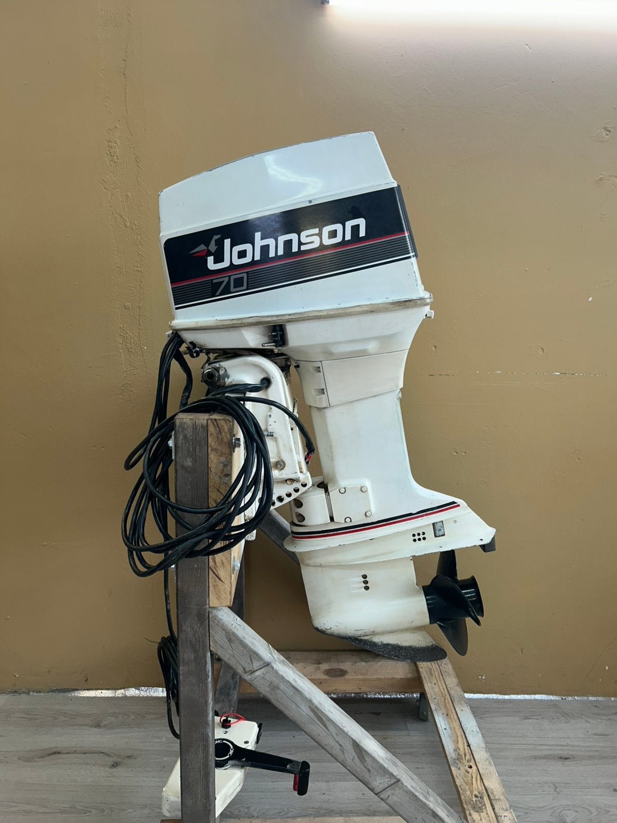 Johnson 70 pk langstaart met powertrim PROJECT, Ophalen, Gebruikt, Elektrische start, 30 pk of meer