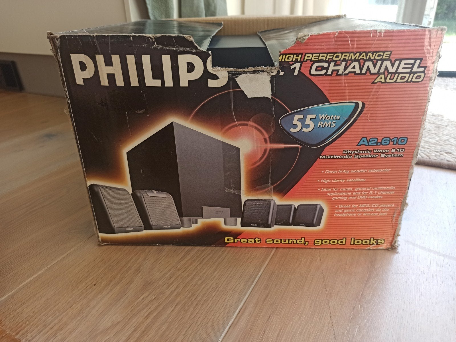 Philips 5.1 Kanaals Multimedia Luidsprekersysteem, Computers en Software, Pc speakers, Ophalen of Verzenden, Gebruikt, Philips