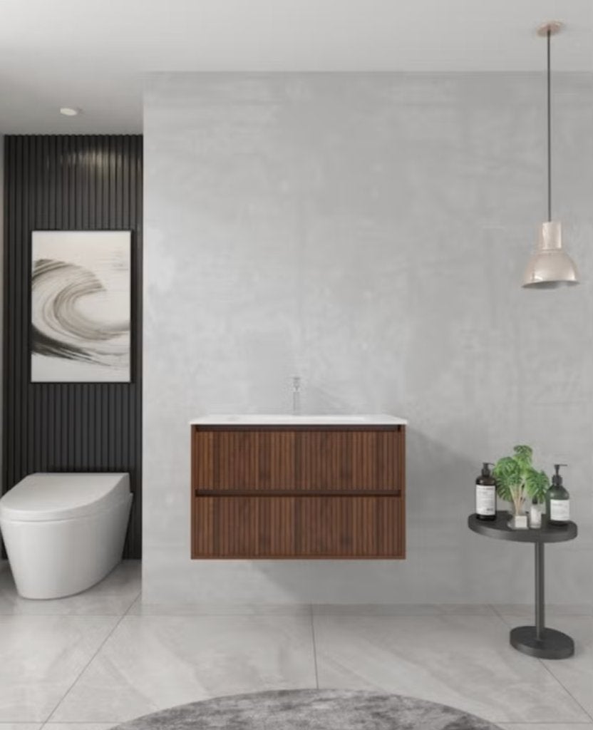 OP=OP! Wastafelkast Badmeubel Walnoot 80cm - Nieuw! nr165B, Huis en Inrichting, Woonaccessoires | Overige, Ophalen, Nieuw