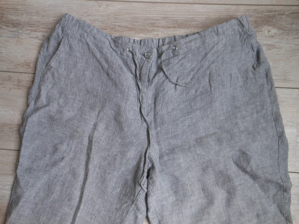 100% linnen broek., Ophalen of Verzenden, Zo goed als nieuw, Grijs, Broek of Spijkerbroek