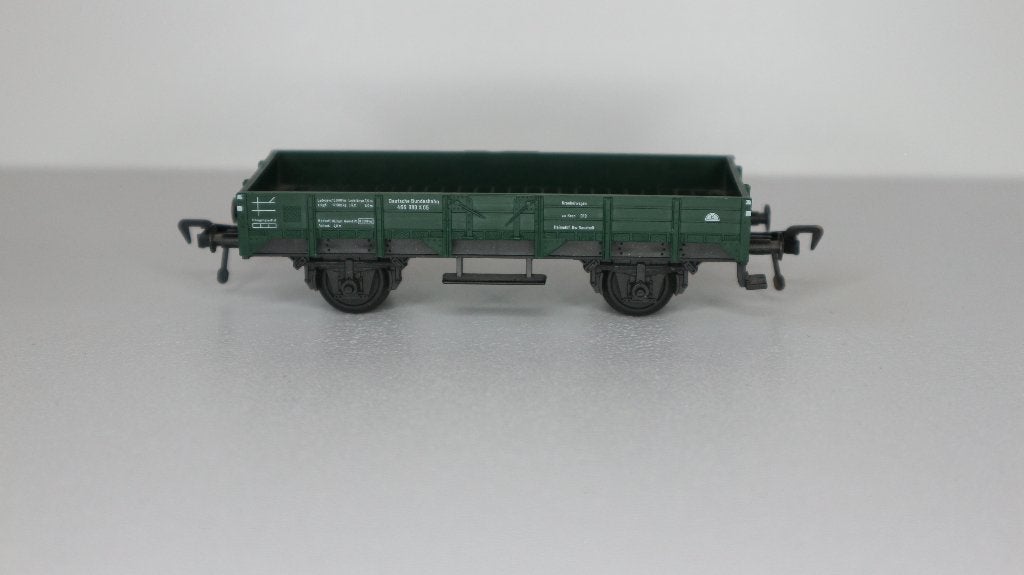 lage bordwagen groen		Fleischmann 5010, Gebruikt, Gelijkstroom, Fleischmann, Wagon