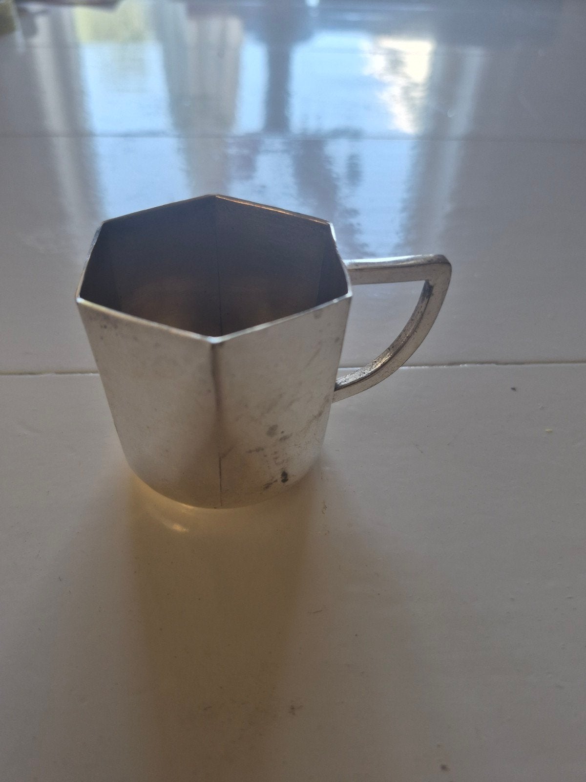 art deco lepel bekertje verzilverd, Antiek en Kunst, Ophalen of Verzenden