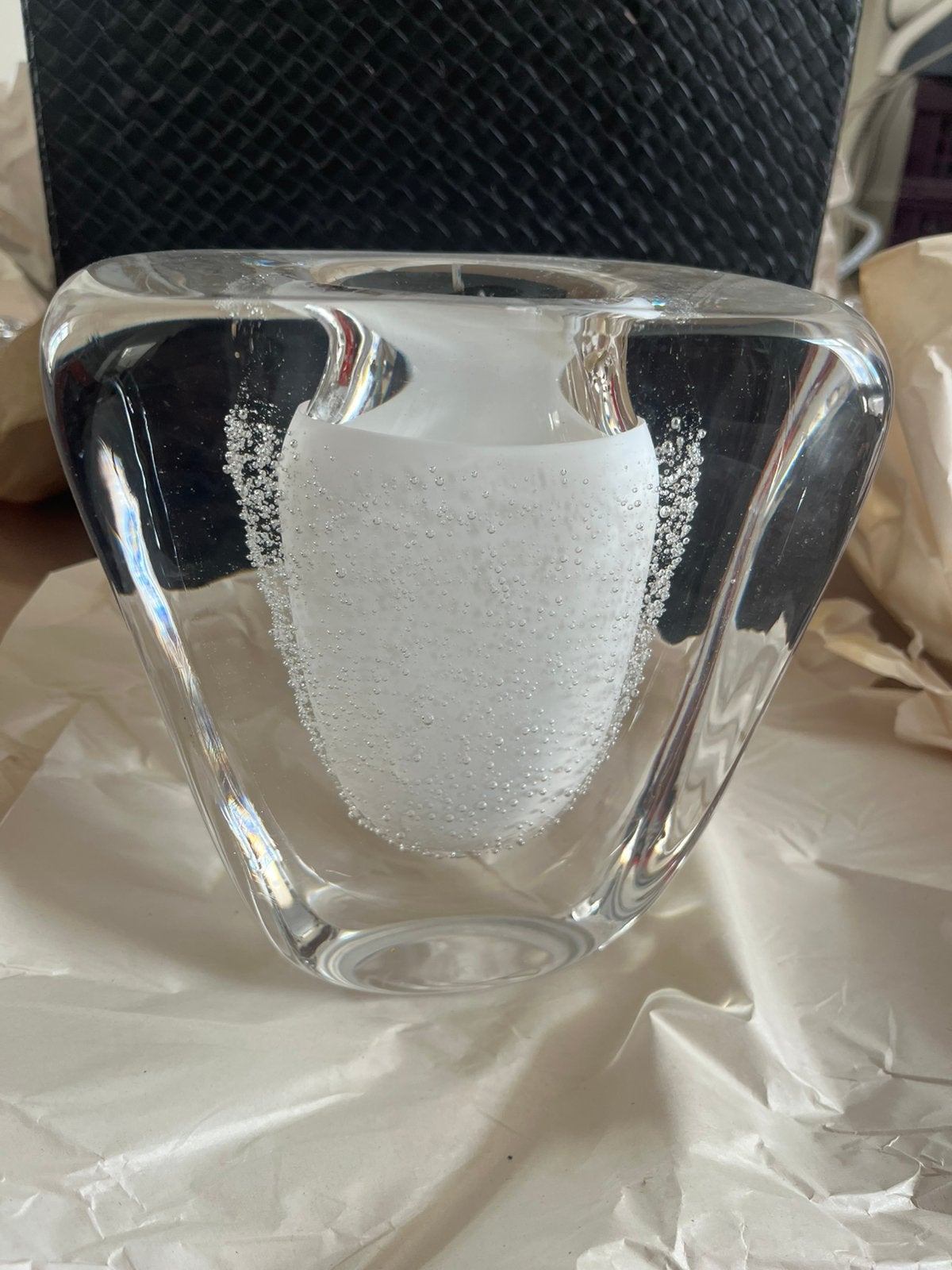 Vaas met bubbels en matte details - Vintage, Ophalen of Verzenden