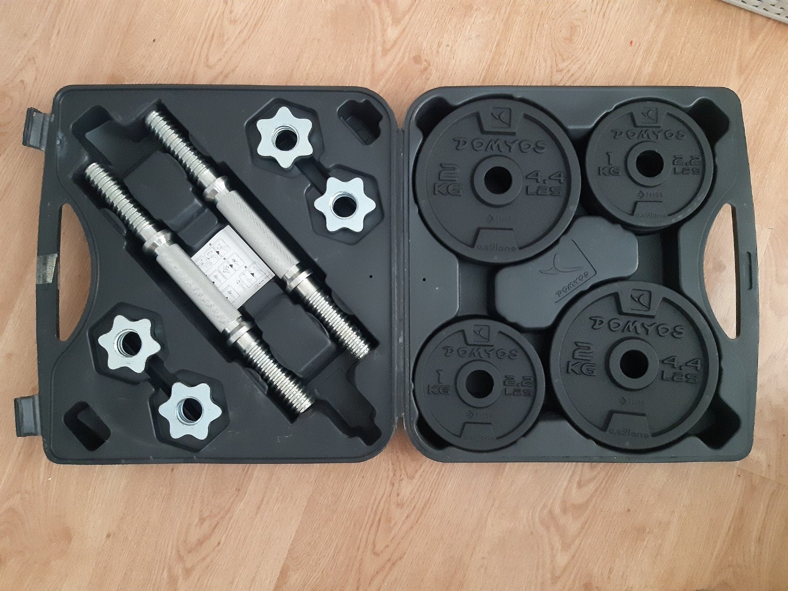 Domyos Dumbbellset 20 kg - Gietijzer, Sport en Fitness, Fitnessmaterialen, Ophalen, Zo goed als nieuw, Benen, Halterset