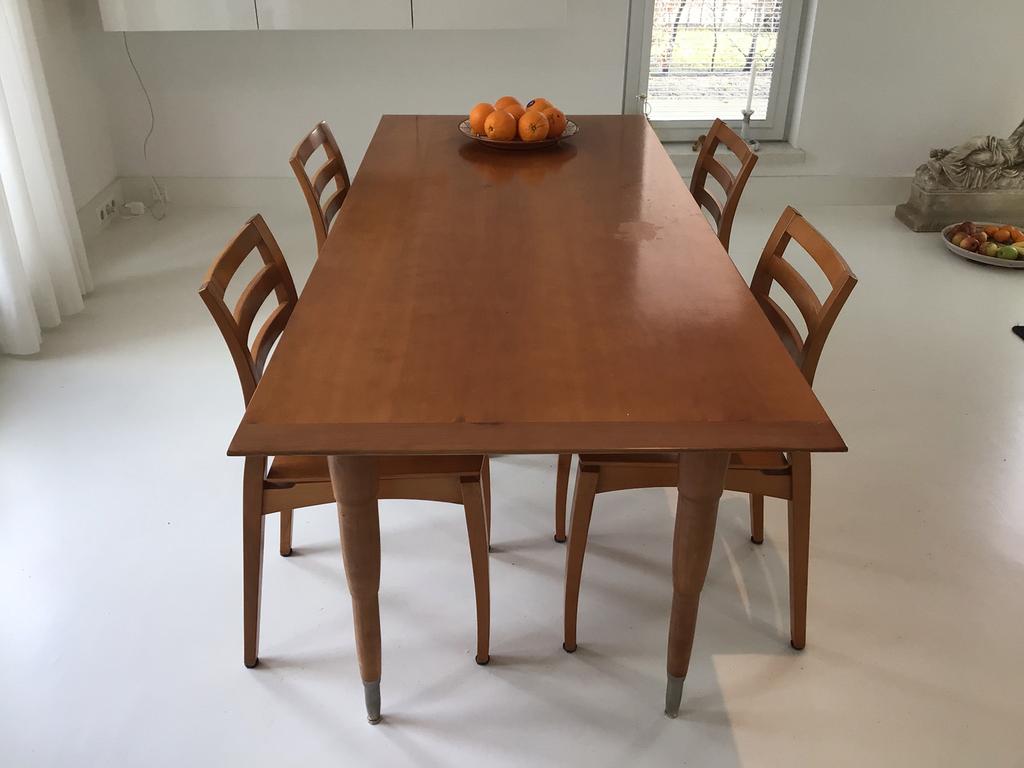 Kersenhouten eethoek, Gebruikt, Italiaans, 150 tot 200 cm, Kersenhout