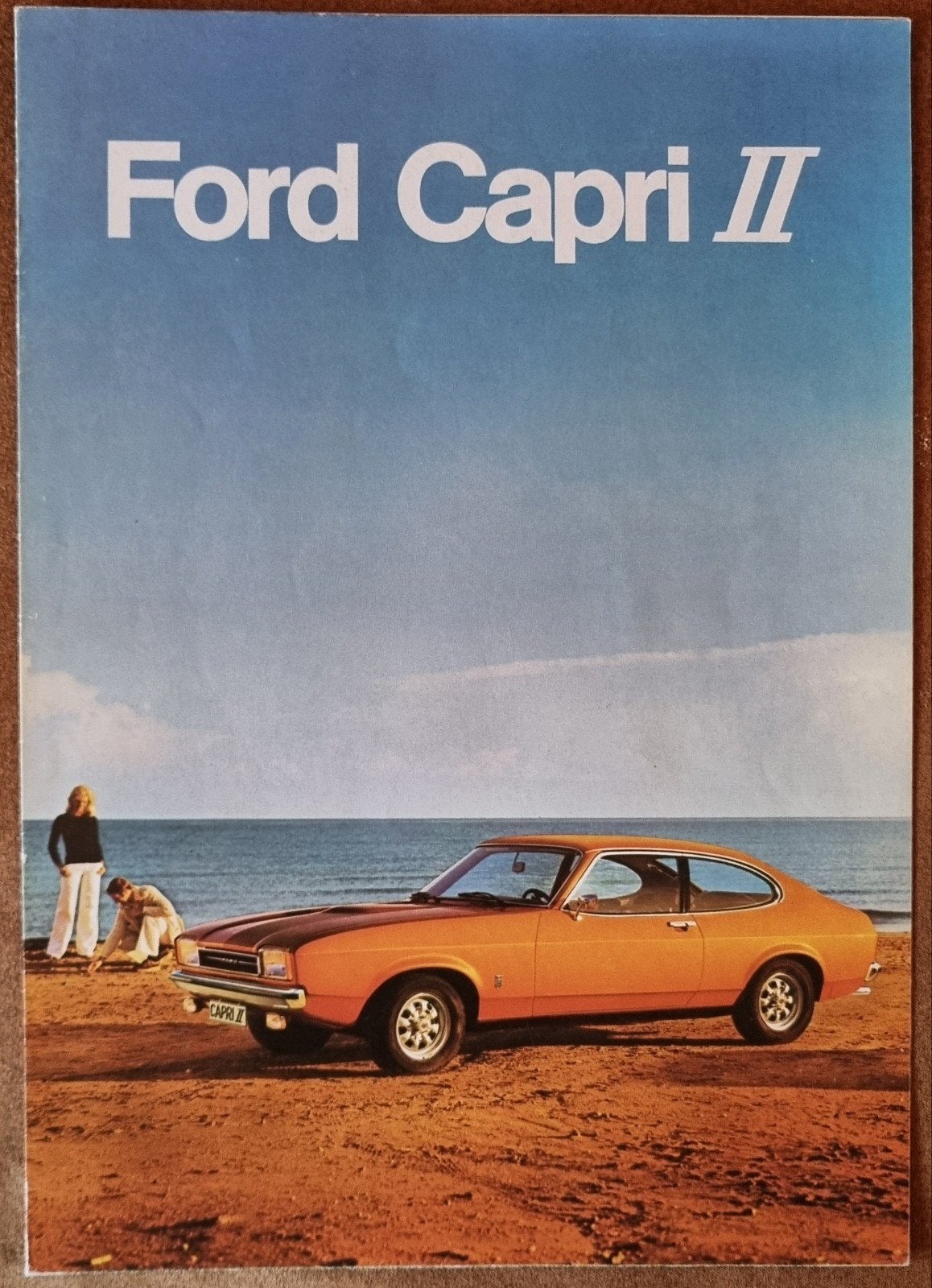Ford Capri II brochure uit 1974 - Klassieke auto, Ophalen of Verzenden, Gelezen, Ford