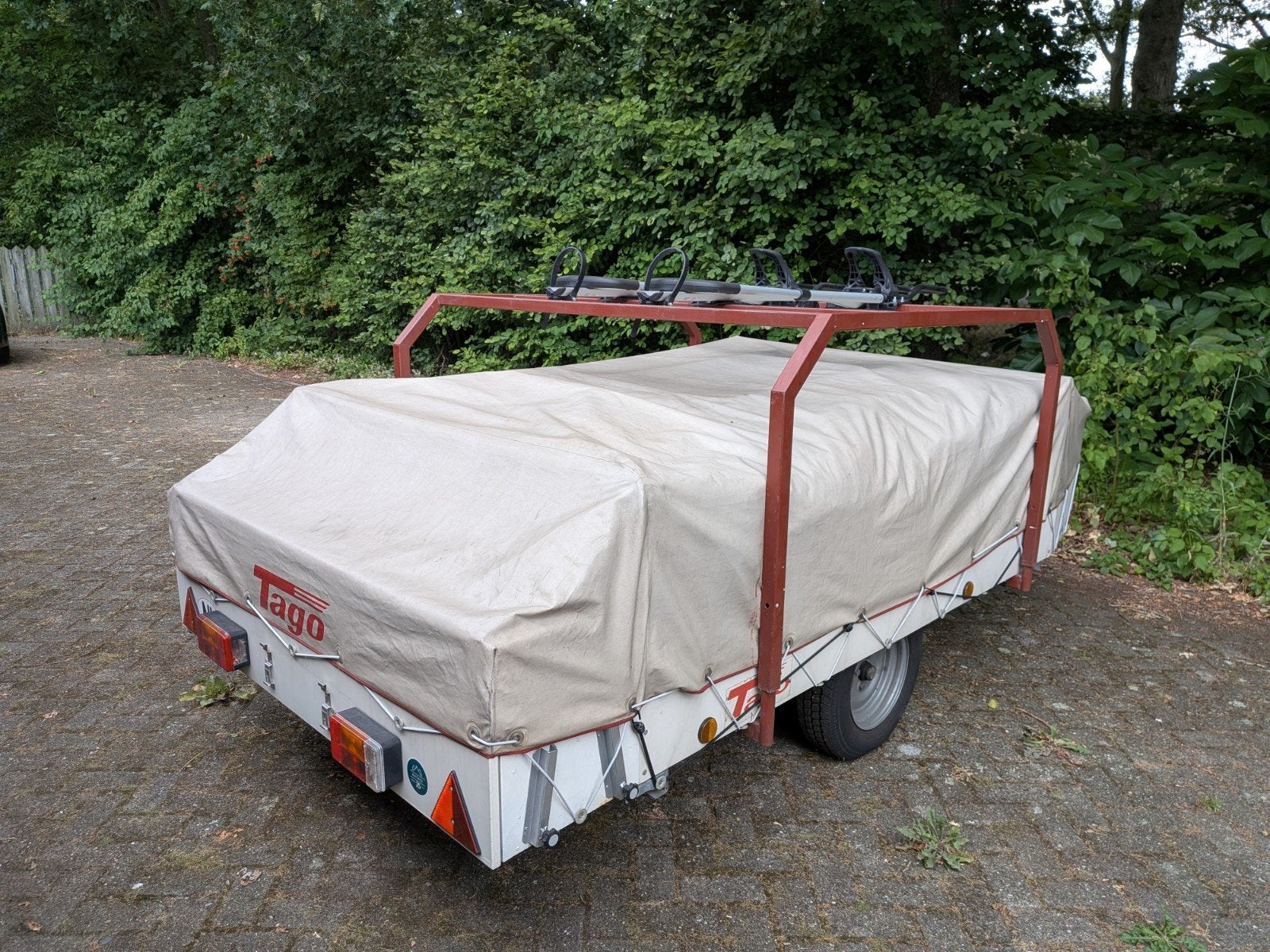 Imperiaal met fietsendragers voor vouwwagen (Gerjak Tago), Ophalen, Gebruikt