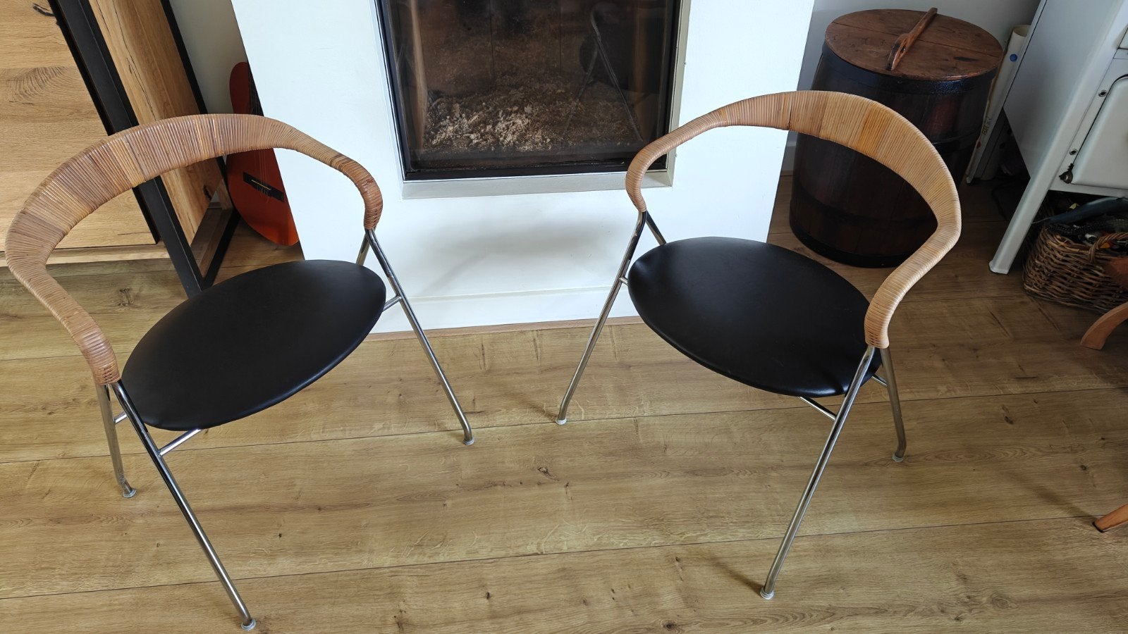 Twee Saffa HE 103 stoelen van Hans Eichenberger Dietiker, Huis en Inrichting, Stoelen, Ophalen, Gebruikt, Twee, Bruin