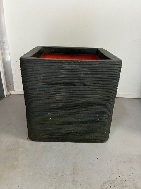 Plantenpot Capi Europe bloempot Nature-Rib zwart , Ophalen, Kunststof, Gebruikt, 40 cm of meer