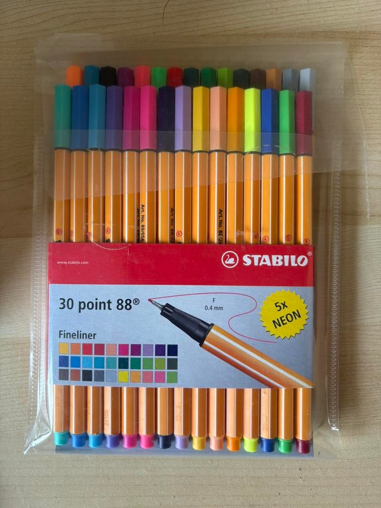 Stabilo fineliners 30x, Verzenden, Zo goed als nieuw, Potlood of Stift