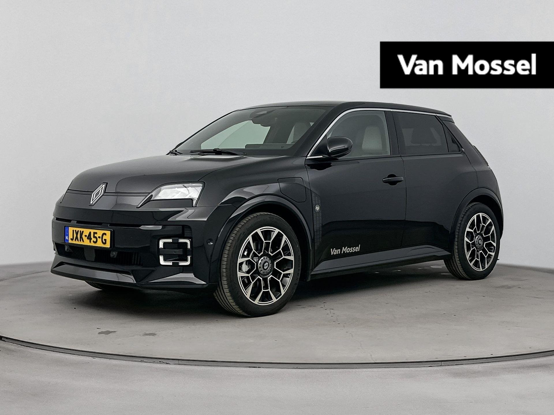Renault 5 comfort range Roland-Garros 150Pk 52 kWh | Google, Auto's, Leder en Stof, Zwart, Origineel Nederlands, Automatische klimaatregeling