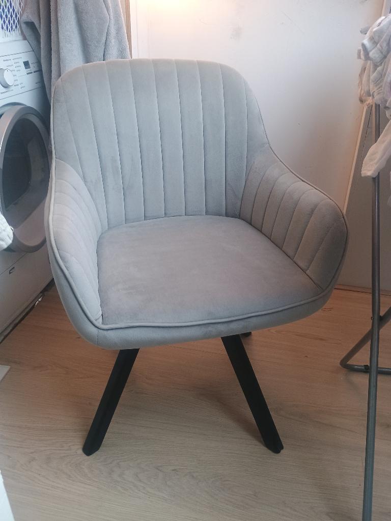Eetkamer stoelen, Huis en Inrichting, Ophalen, Drie, Velours, Zo goed als nieuw