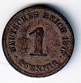 1  pfennig  1875  A  Duitsland. km. 1, Ophalen of Verzenden, Duitsland, Losse munt