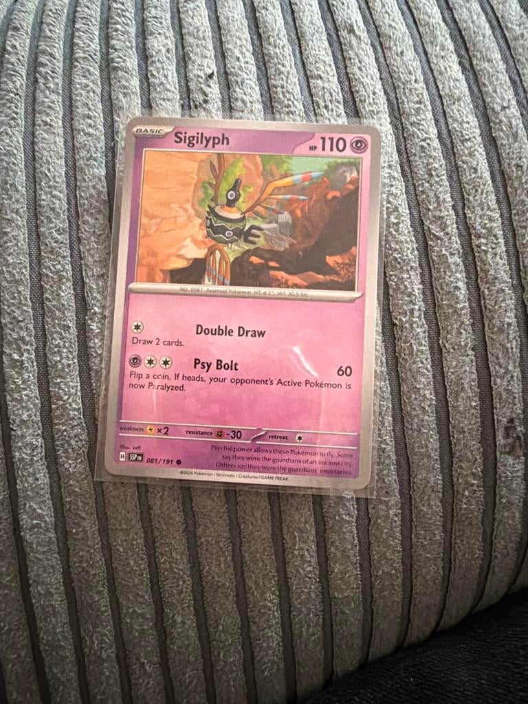 Sigilyph Pokémon Kaart - SSP 081/191, Ophalen of Verzenden, Zo goed als nieuw, Losse kaart