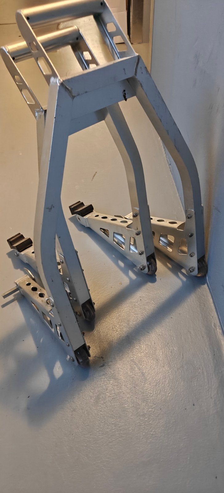 Paddockstand set voor en achter (bobbins), Ophalen, Gebruikt
