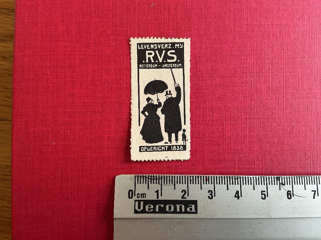 Sluitzegel levensverzekering RVS, Postzegels en Munten, Postzegels | Nederland, Verzenden, T/m 1940, Postfris