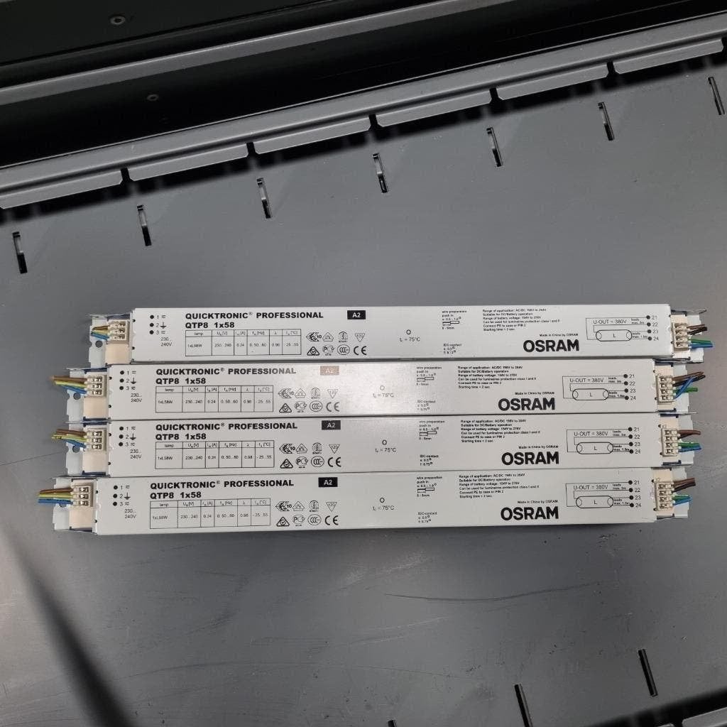 4x elektronische VSA 1x58 watt voorschakelapparaat OSRAM
