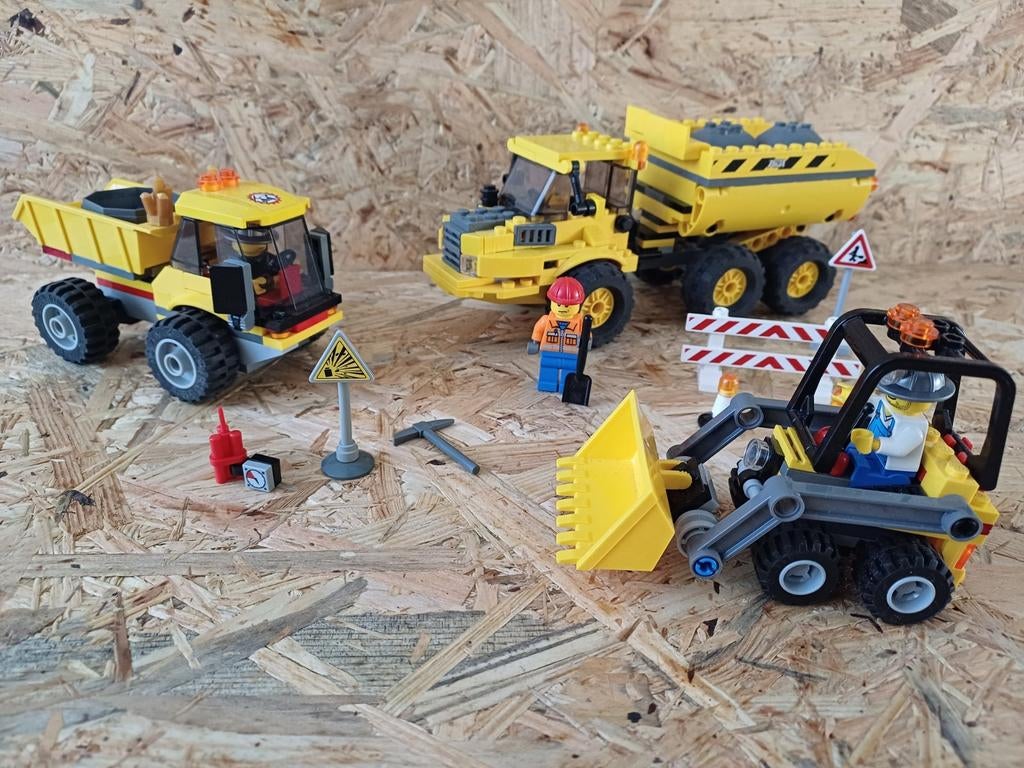 Lego 4201 mijnwerkers en 7631 dump truck, Lego, Ophalen of Verzenden, Compleet, Complete set
