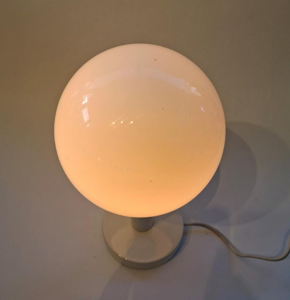 Vintage Space Age Opaline Tafellamp, Huis en Inrichting, Lampen | Tafellampen, Ophalen, Gebruikt, Glas, Minder dan 50 cm