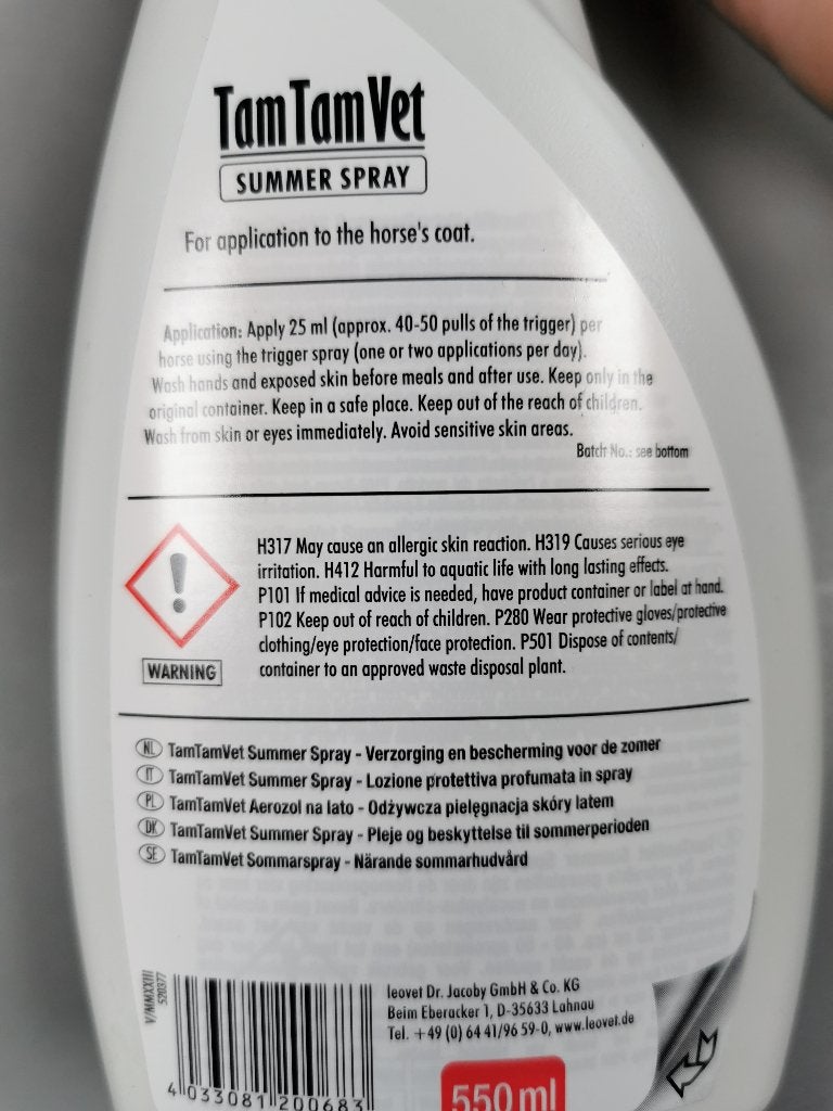 Tam tam vet summer spray, Overige merken, Info@ruitersportruinen.nl, Insectenbescherming, Nieuw