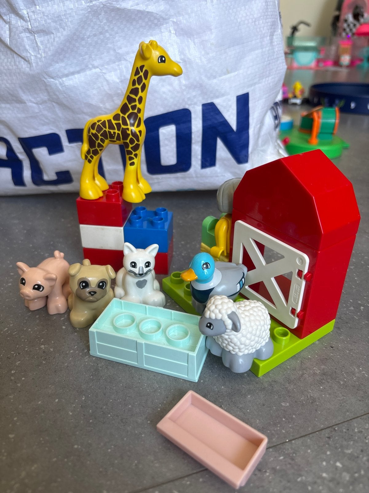 Lego Duplo Pizzaria en Boerderij Set, Kinderen en Baby's, Ophalen, Inclusief minifiguren, Gebruikt, Overige thema's