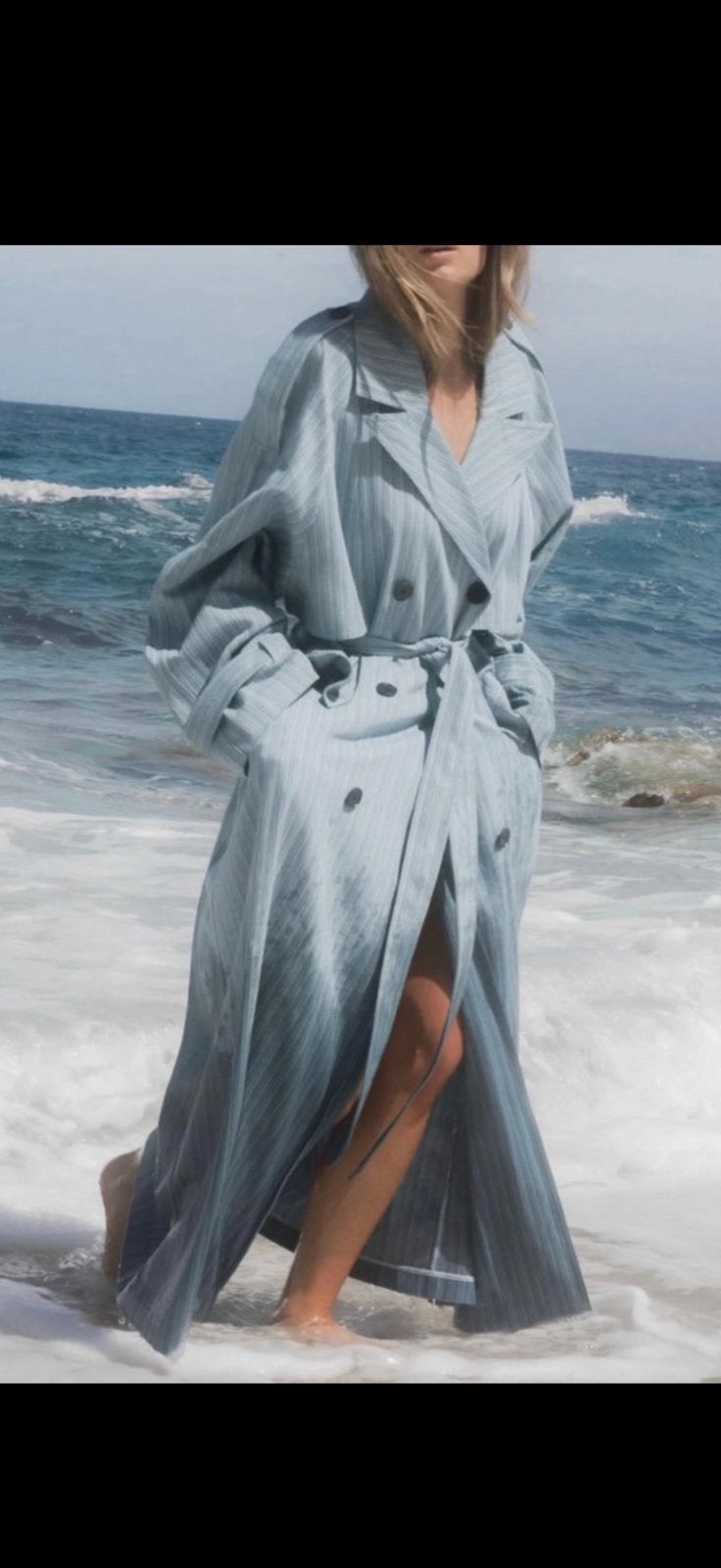 NA-KD nieuw trenchcoat S fotos 💙, Verzenden, Nieuw, Maat 36 (S), Blauw