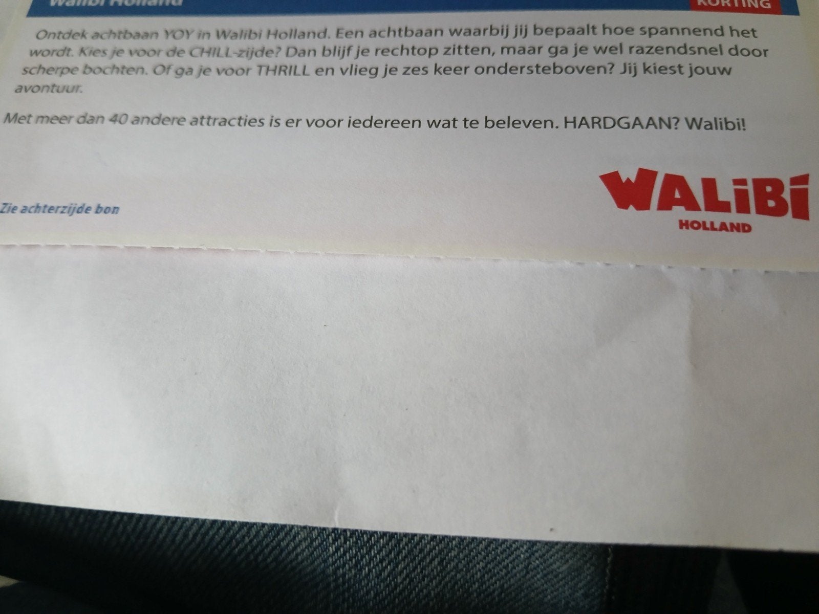 Kortingsbon Walibi Holland ., Drie personen of meer, Kortingskaart