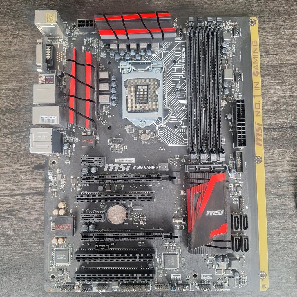 MSI B150A GAMING PRO Moederbord - DDR4, Intel Socket, Gebruikt, LGA1151, DDR4, Ophalen of Verzenden