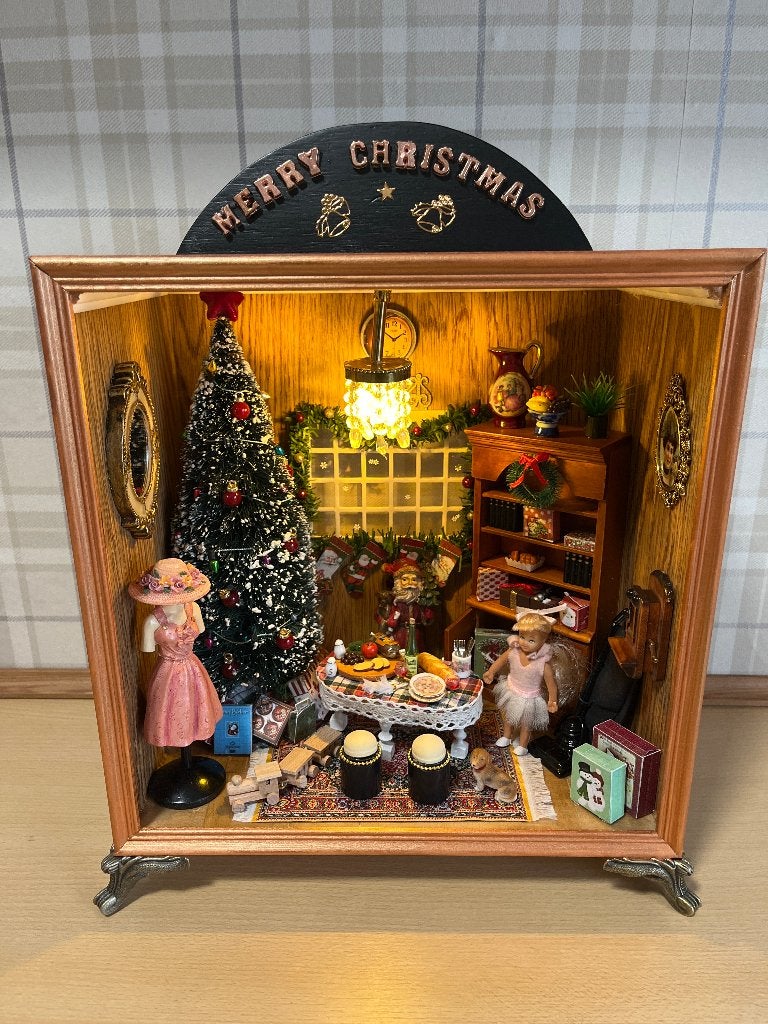 Kijkkast - Roombox - Merry Christmas - Kerst, Verzenden, Zo goed als nieuw