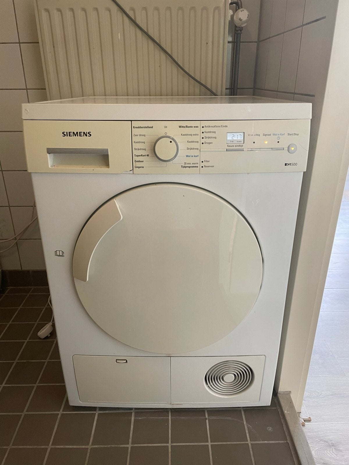 Siemens IQ500 Droger - mag getest worden!, Witgoed en Apparatuur, Wasdrogers, Ophalen, 6 tot 8 kg, Gebruikt, Voorlader