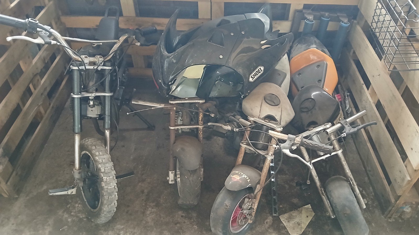 Partijen Pitbikes/Dirtbikes en onderdelen, Fietsen en Brommers, Ophalen, Gebruikt, Pitbike