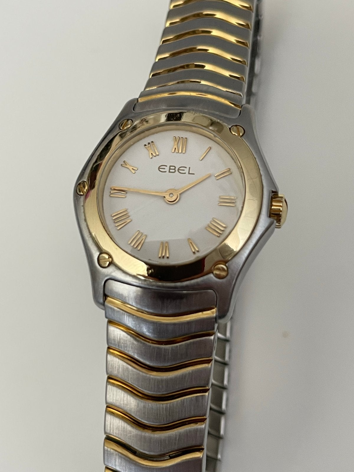 Ebel Classic Wave Staal/Goud Dameshorloge Full Set, Overige merken, Staal, Polshorloge, Ophalen of Verzenden